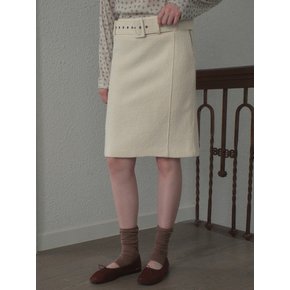 [단독]Wool Belted Midi Skirt_Cream(OB6SK18)