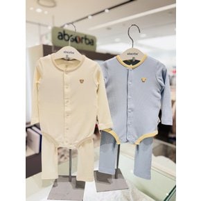 ( 26년F/W 쌍둥이임신출산백일돌축하선물)큐비모달 바디슈트+배앓이 바지 2벌세트(AB2651BU16CB)