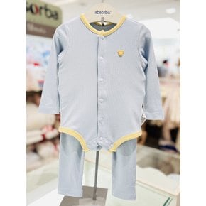 ( 26년F/W 쌍둥이임신출산백일돌축하선물)큐비모달 바디슈트+배앓이 바지 2벌세트(AB2651BU16CB)