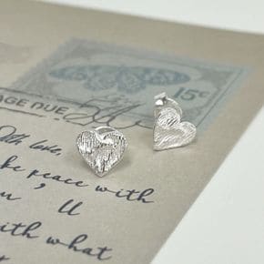 WRINKLE HEART SILVER 925 earring 링클하트 데일리 유니크 실버 귀걸이_P394139347