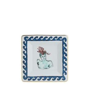 [해외배송] GINORI 1735 18CM NETTUNO 스퀘어 PORCELAIN VALET TRAY B0061090997