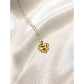 lace full heart necklace