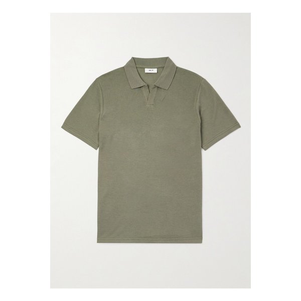 NN.07 폴 3462 오가닉 코튼 리오셀 혼방 피케 폴로 셔츠 그린 46376663162842687