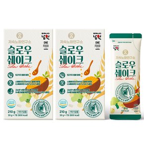 슬로우쉐이크 선식 미숫가루 7포 x 2박스 귀리 파로 렌틸콩