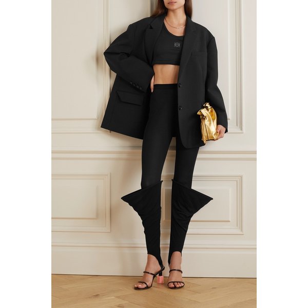 Crepe Stirrup Leggings 블랙 1647597276090534
