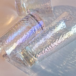 홀로그램 미니멀 패턴 심플유리잔 300ml