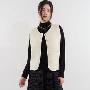 헤이즐 골드 버튼 테일러드 베스트_P441524786