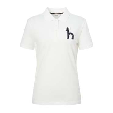 헤지스레이디스 [25SS][HAZZYS 25주년] 빅퍼피 클래식핏 반팔 피케 티셔츠 화이트 (HSTS-5B902)