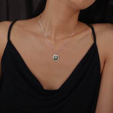 서림아트 Natural Labradorite Iconic Necklace