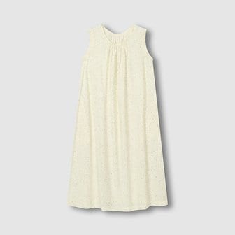 JAJU 여 레이온 도트 민소매 파자마 원피스 J206203061022