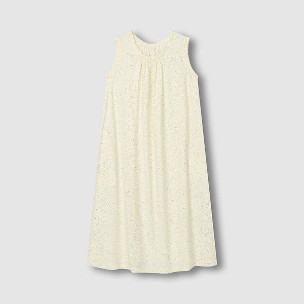 여 레이온 도트 민소매 파자마 원피스 J206203061022