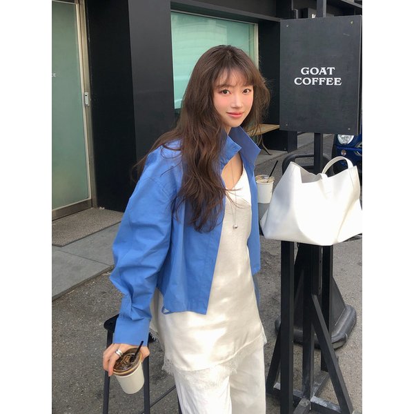 하이넥 스트링 크롭 점퍼 EMP2EOT200