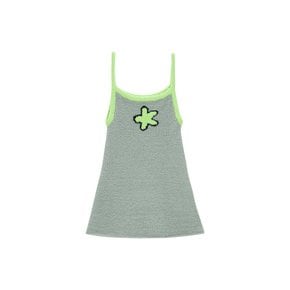 Flower Strap Top_gray lime