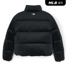 [코리아공식] 여성 다이아 모노그램 톤톤벨벳 크롭패딩 NY (Black)