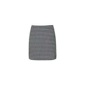 GINGHAM CHECK SKIRT W/INNER PANTS_Black