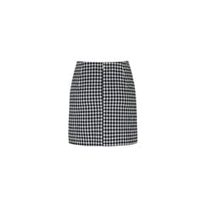 GINGHAM CHECK SKIRT W/INNER PANTS_Black