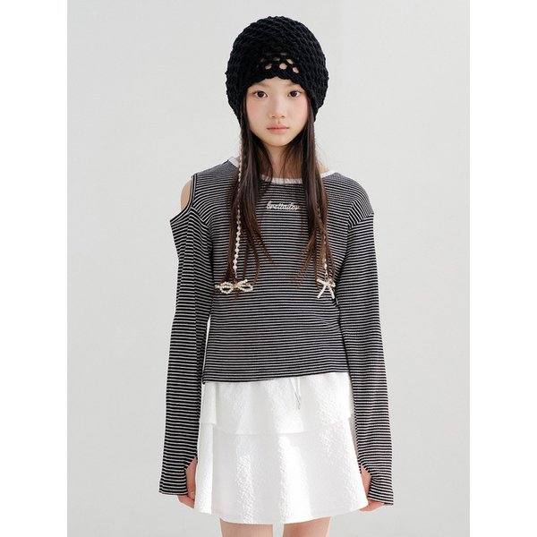 모노 슬릿 스트라이프 티셔츠