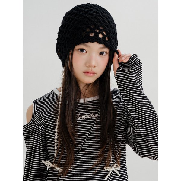 모노 슬릿 스트라이프 티셔츠