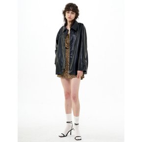 OVERSIZED FAUX LEATHER JACKET_BLACK