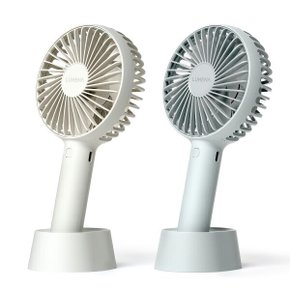 휴대용 무선 선풍기 FAN PRO 4 2 개입 - 크림화이트+아쿠아그레이  (충전 크래들 포함) ㅡ 무료배송
