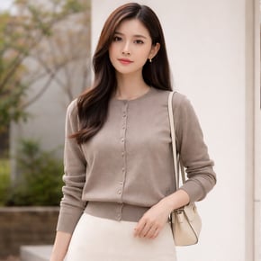 JS2E1CD511[ 라운드 오픈형가디건 ]