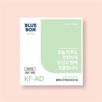 셀러허브 블루본 액티브 KFAD 새부리형마스크 대형 10매 (S9853777)