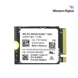 웨스턴디지털 M.2 NVMe 2230 SN740 SSD 스팀덱 및 윈도우기기 호환 저장장치 1TB/2TB