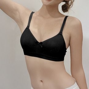 여성 브라자 리본 브라 골지패턴 와이어리스 작은컵 브래지어