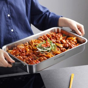 키친아트 캠핑 가정용 통3중 스텐 인덕션 겸용 닭갈비판 사각팬