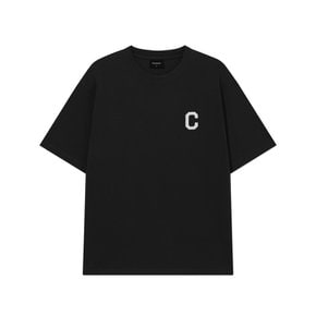 쿨 코튼 C 로고 티셔츠 블랙  CO2602ST01BK