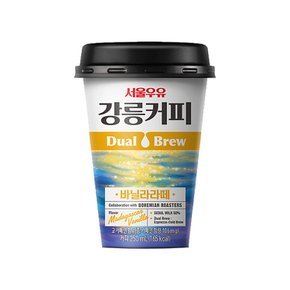 서울우유 강릉커피 듀얼브루 바닐라라떼 컵커피 250ml x 10개