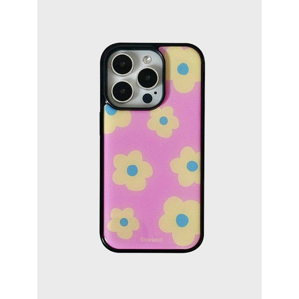 Pink flower Epoxy case