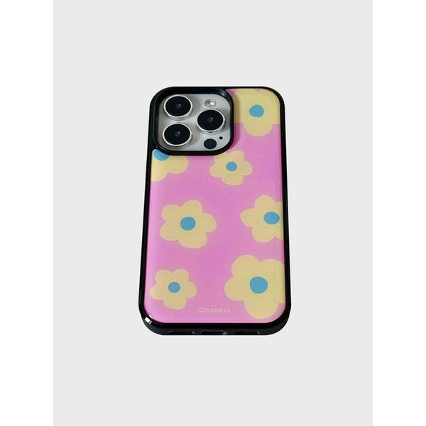 Pink flower Epoxy case