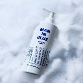 (무료배송) 남성/옴므 맨 인 블루 올인원 워시 클렌저 350ml / 2026년 10월까지