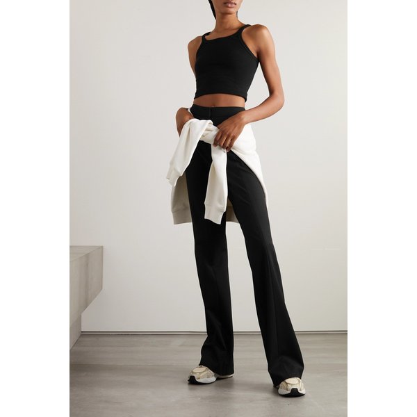 + 헤일리 비버 골지 스트레치 코튼 탱크 블랙