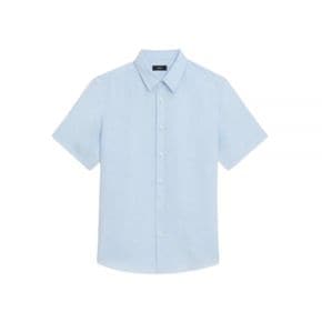 띠어리 24 Irving Short-Sleeve Shirt in Relaxed Linen (N0373502 Y9H) (릴랙스드 린넨