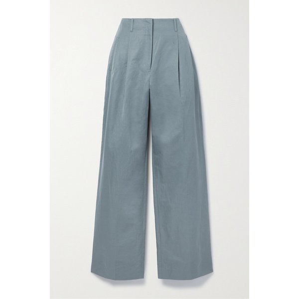 고갱 코튼 라미 혼방 와이드 팬츠 블루 1647597311299064