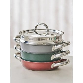 알레보 디엣지 클리어 컬러 인덕션 통3중 스텐 냄비 세트