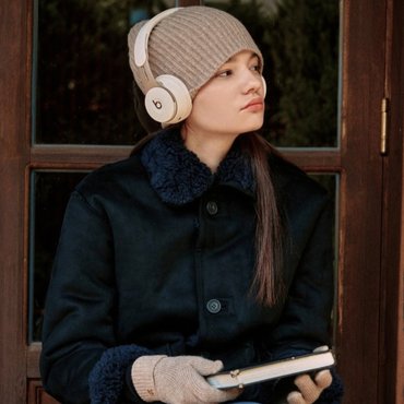 헤지스 [24FW][Cashmere Blended] 베이지 멜란지 울캐시미어혼방 비니 HILG4F500I3