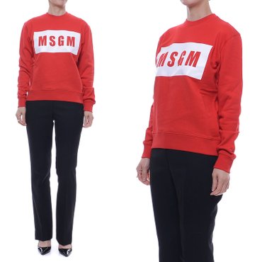 MSGM 20FW 여성 MSGM 스퀘어 맨투맨 2941MDM962077991820F 2941MDM9620779918