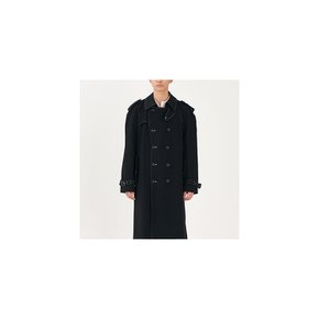 [M]Unisex Wool Oversize Trench Coat_BK