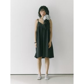 Volume slip dress / Black