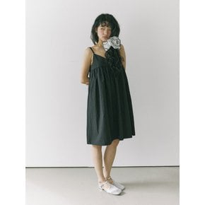 Volume slip dress / Black