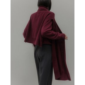 [모찌언니 PICK] 끌레르 라쿤 메리노울 숄머플러(버건디)