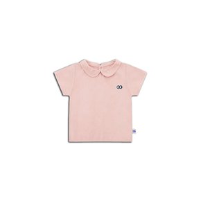 Bluelabel Wow eyes round collar toddler short T pink