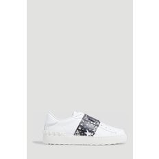 Rockstud Untitled printed leather sneakers 화이트 38063312418627214