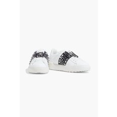 Rockstud Untitled printed leather sneakers 화이트 38063312418627214