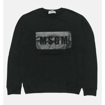 MSGM 엠에스지엠 박스 로고 맨투맨 3540MM523 237799 99 긴팔 티셔츠