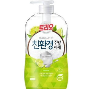 트리오 베이킹 소다 담은 친환경 주방세제 라임향, 680ml, 1개