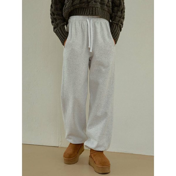 [리퍼브] Re_l logo warm sweat pants (gray)
